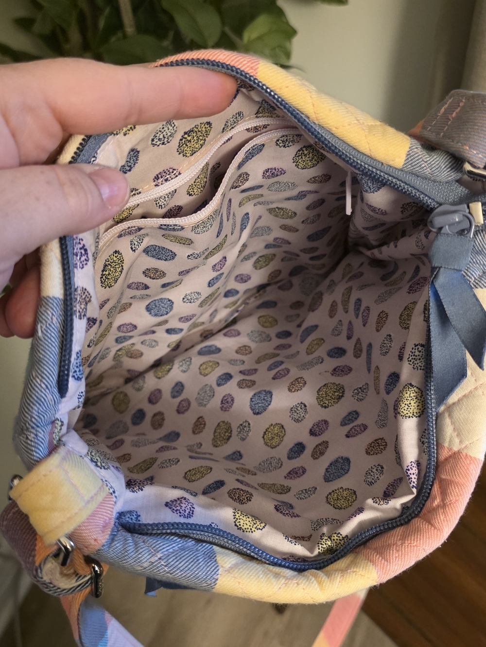 Vera Bradley Triple Zip Patchwork Crossbody - Picture 4 of 7
